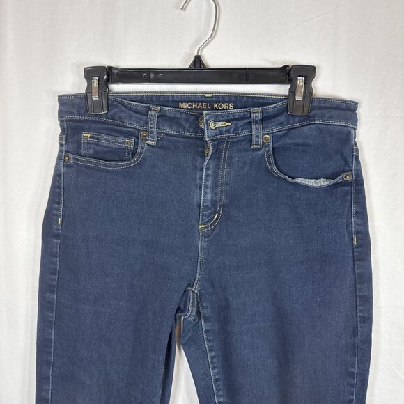 Michael Kors Dark Blue Skinny Jeans Size 10 Preowned - Picture 4 of 13